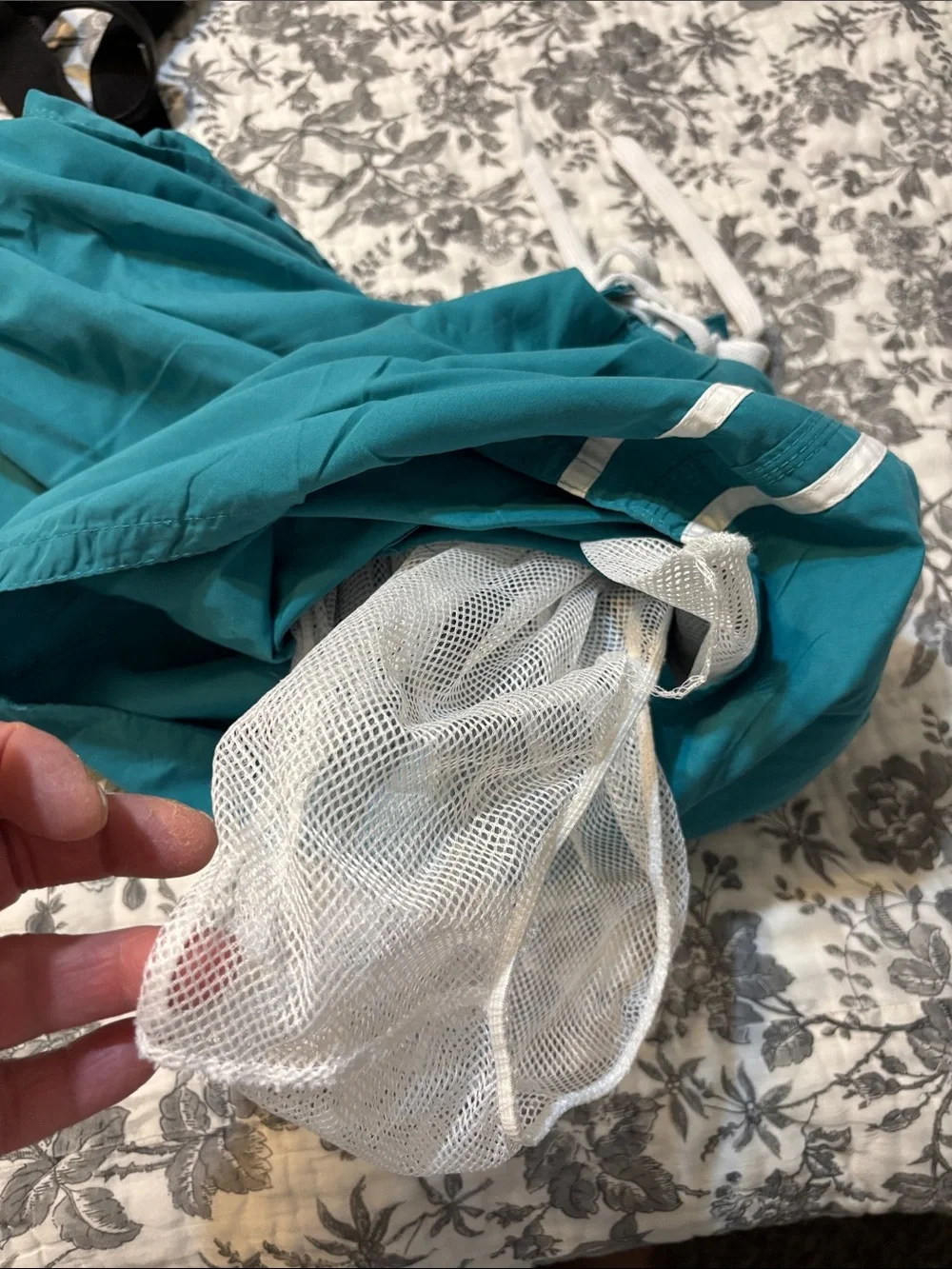 Pacific Surf Teal Men's Cargo Swimtrunks with Drawstring Waist